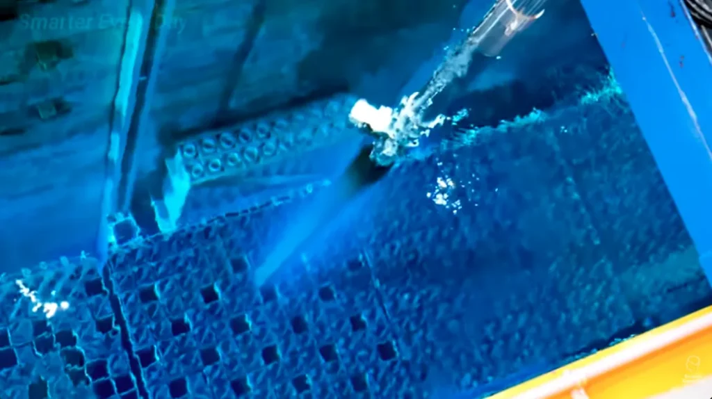 radioactive blue glow